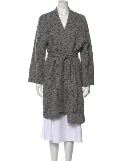 Pre-owned Vince Wool Printed Sweater In Gray