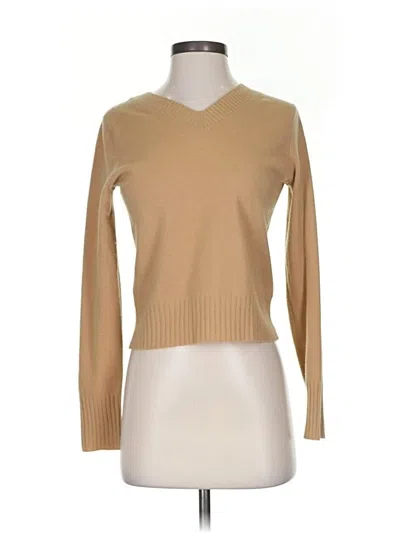 Pre-owned Vince Wool Pullover Sweater In Brown