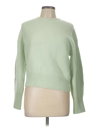 Pre-owned Vince Wool Pullover Sweater In Green