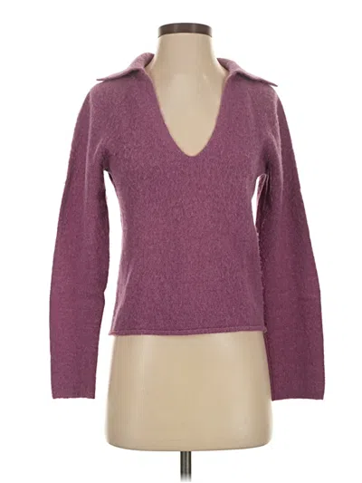Pre-owned Vince Wool Pullover Sweater In Purple