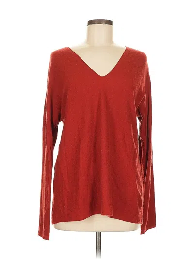 Pre-owned Vince Wool Pullover Sweater In Red