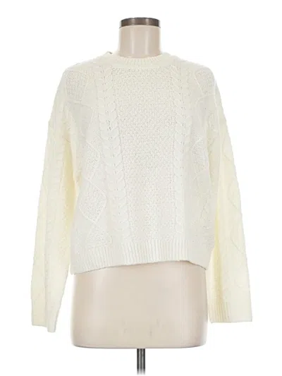 Pre-owned Vince Wool Pullover Sweater In White