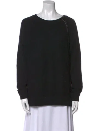 Pre-owned Vince Wool Scoop Neck Sweater In Black
