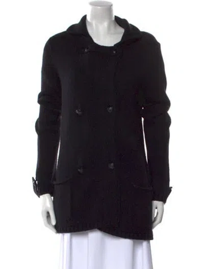 Pre-owned Vince Wool Scoop Neck Sweater In Black