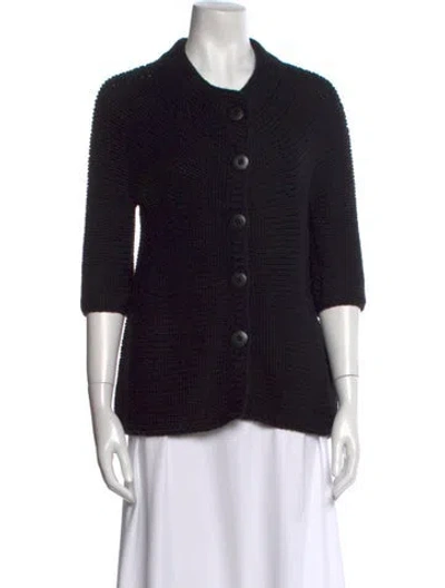 Pre-owned Vince Wool Scoop Neck Sweater In Black