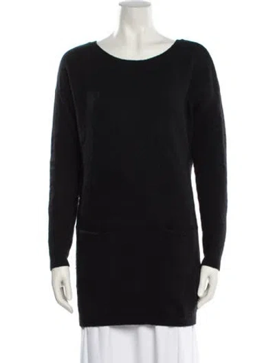 Pre-owned Vince Wool Scoop Neck Sweater In Black