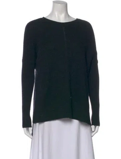 Pre-owned Vince Wool Scoop Neck Sweater In Black