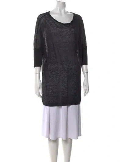 Pre-owned Vince Wool Scoop Neck Sweater In Black