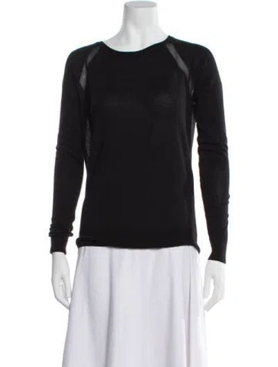 Pre-owned Vince Wool Scoop Neck Sweater In Blue