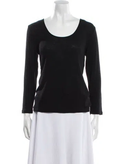 Pre-owned Vince Wool Scoop Neck Sweater In Blue