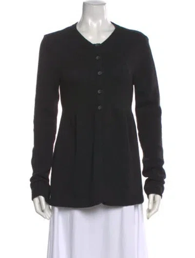 Pre-owned Vince Wool Scoop Neck Sweater In Blue