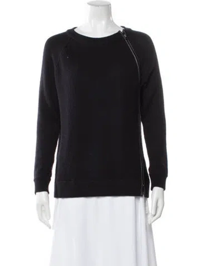 Pre-owned Vince Wool Scoop Neck Sweater In Blue