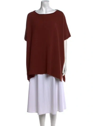 Pre-owned Vince Wool Scoop Neck Sweater In Brown