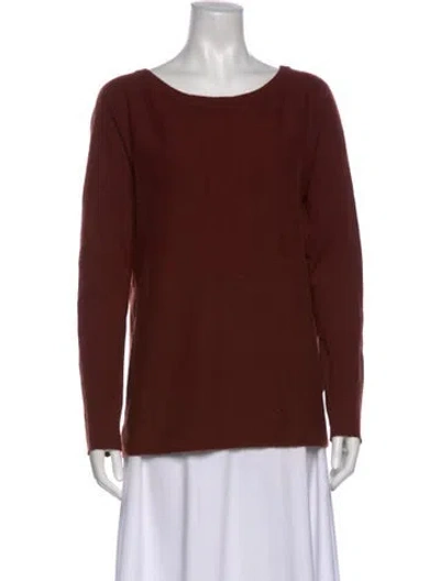 Pre-owned Vince Wool Scoop Neck Sweater In Brown