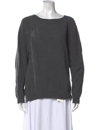 Pre-owned Vince Wool Scoop Neck Sweater In Gray