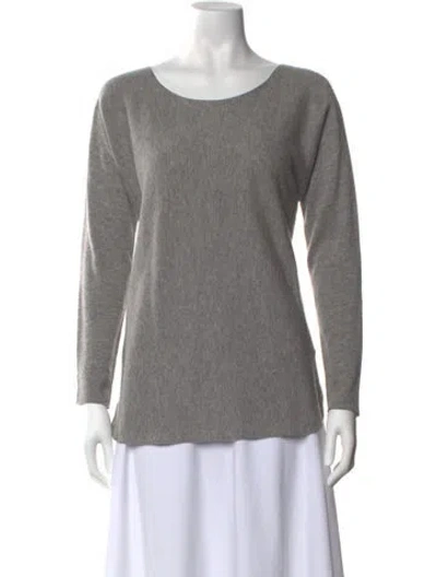 Pre-owned Vince Wool Scoop Neck Sweater In Gray
