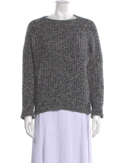 Pre-owned Vince Wool Scoop Neck Sweater In Gray