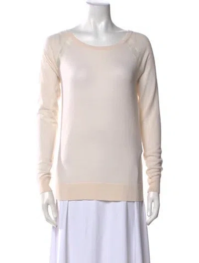 Pre-owned Vince Wool Scoop Neck Sweater In Neutral
