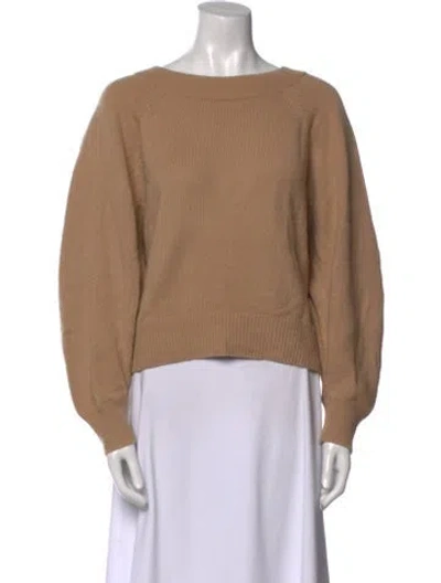 Pre-owned Vince Wool Scoop Neck Sweater In Neutral