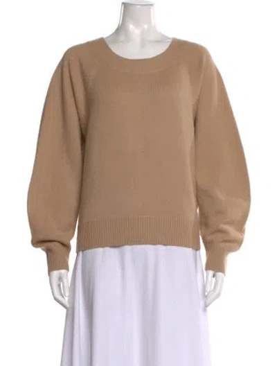 Pre-owned Vince Wool Scoop Neck Sweater In Neutral