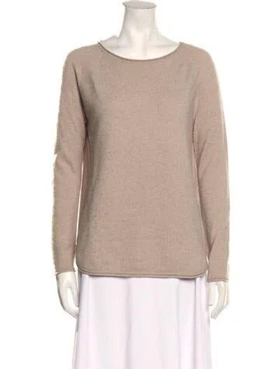 Pre-owned Vince Wool Scoop Neck Sweater In Neutral
