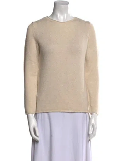 Pre-owned Vince Wool Scoop Neck Sweater In Neutral