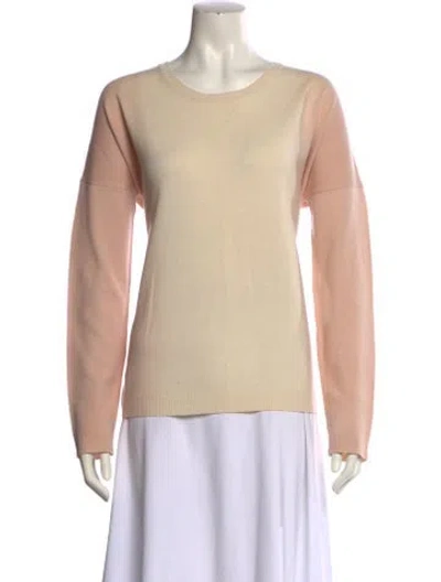 Pre-owned Vince Wool Scoop Neck Sweater In Neutral