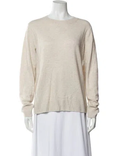 Pre-owned Vince Wool Scoop Neck Sweater In Neutral