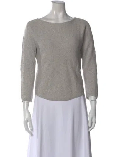 Pre-owned Vince Wool Scoop Neck Sweater In Neutral