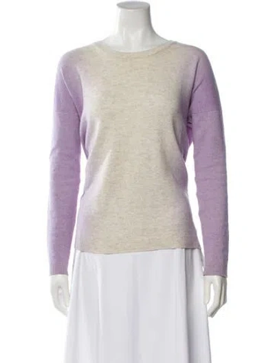 Pre-owned Vince Wool Scoop Neck Sweater In Purple