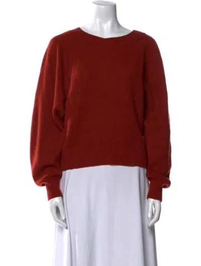 Pre-owned Vince Wool Scoop Neck Sweater In Red