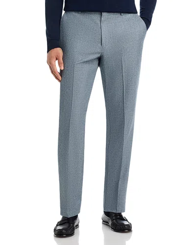 Vince Wool, Silk & Linen Melange Brushed Regular Fit Suit Pants In Blue