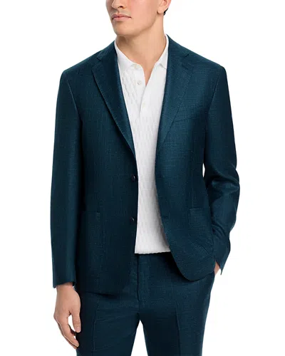 Vince Wool, Silk & Linen Melange Suit Jacket In Blue