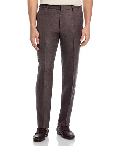 Vince Wool, Silk & Linen Melange Suit Pants In Brown