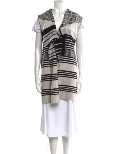 Pre-owned Vince Wool Striped Sweater In Black
