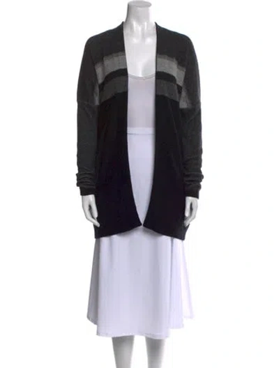 Pre-owned Vince Wool Striped Sweater In Black
