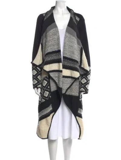 Pre-owned Vince Wool Striped Sweater In Black