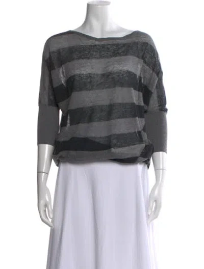 Pre-owned Vince Wool Striped Sweater In Black