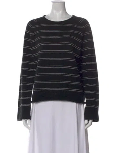 Pre-owned Vince Wool Striped Sweater In Black