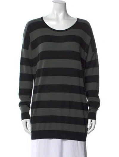 Pre-owned Vince Wool Striped Sweater In Black