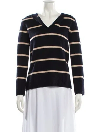 Pre-owned Vince Wool Striped Sweater In Blue