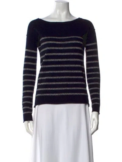 Pre-owned Vince Wool Striped Sweater In Blue