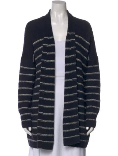 Pre-owned Vince Wool Striped Sweater In Blue