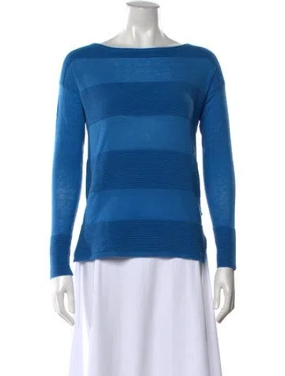 Pre-owned Vince Wool Striped Sweater In Blue