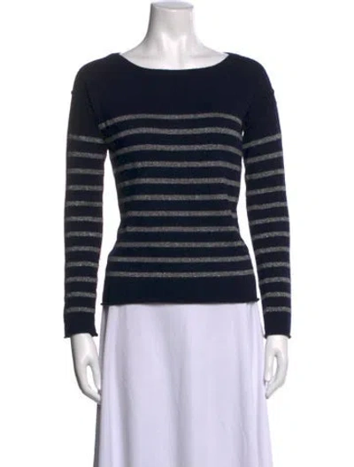 Pre-owned Vince Wool Striped Sweater In Blue
