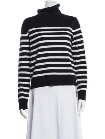 Pre-owned Vince Wool Striped Sweater In Blue