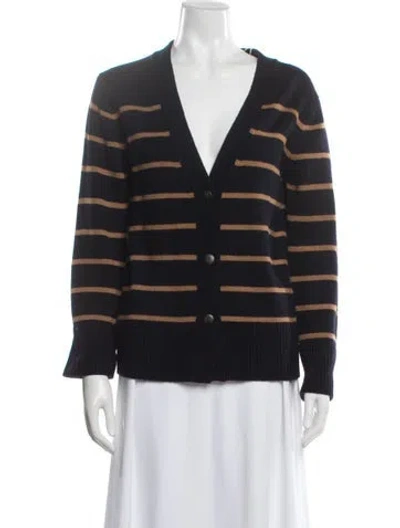 Pre-owned Vince Wool Striped Sweater In Blue
