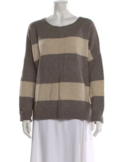 Pre-owned Vince Wool Striped Sweater In Brown