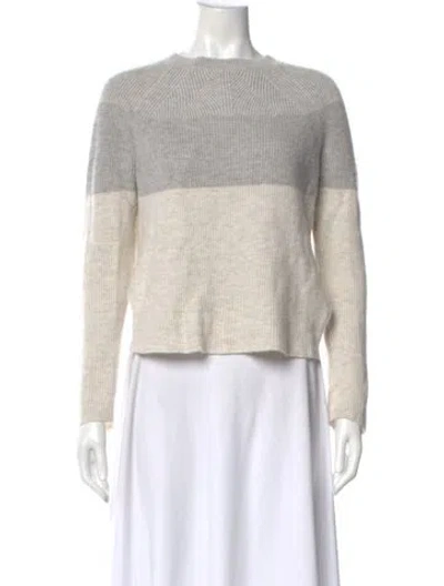 Pre-owned Vince Wool Striped Sweater In Gray