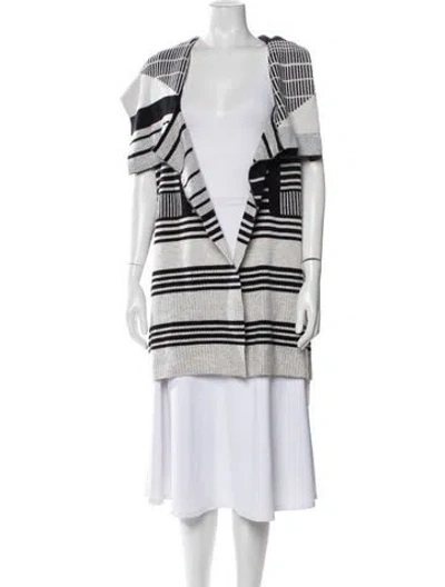 Pre-owned Vince Wool Striped Sweater In Gray